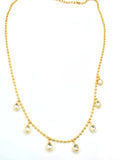 Rosé Luxe Gold Drop Charm Necklace