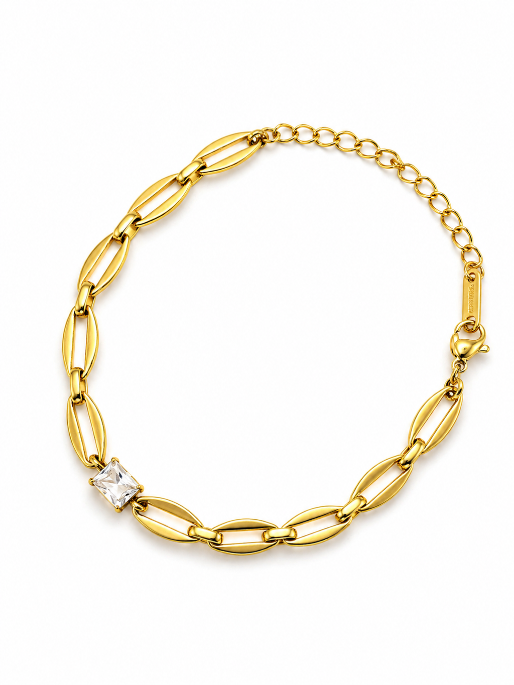 Rosé Luxe Crystal Link Gold Bracelet