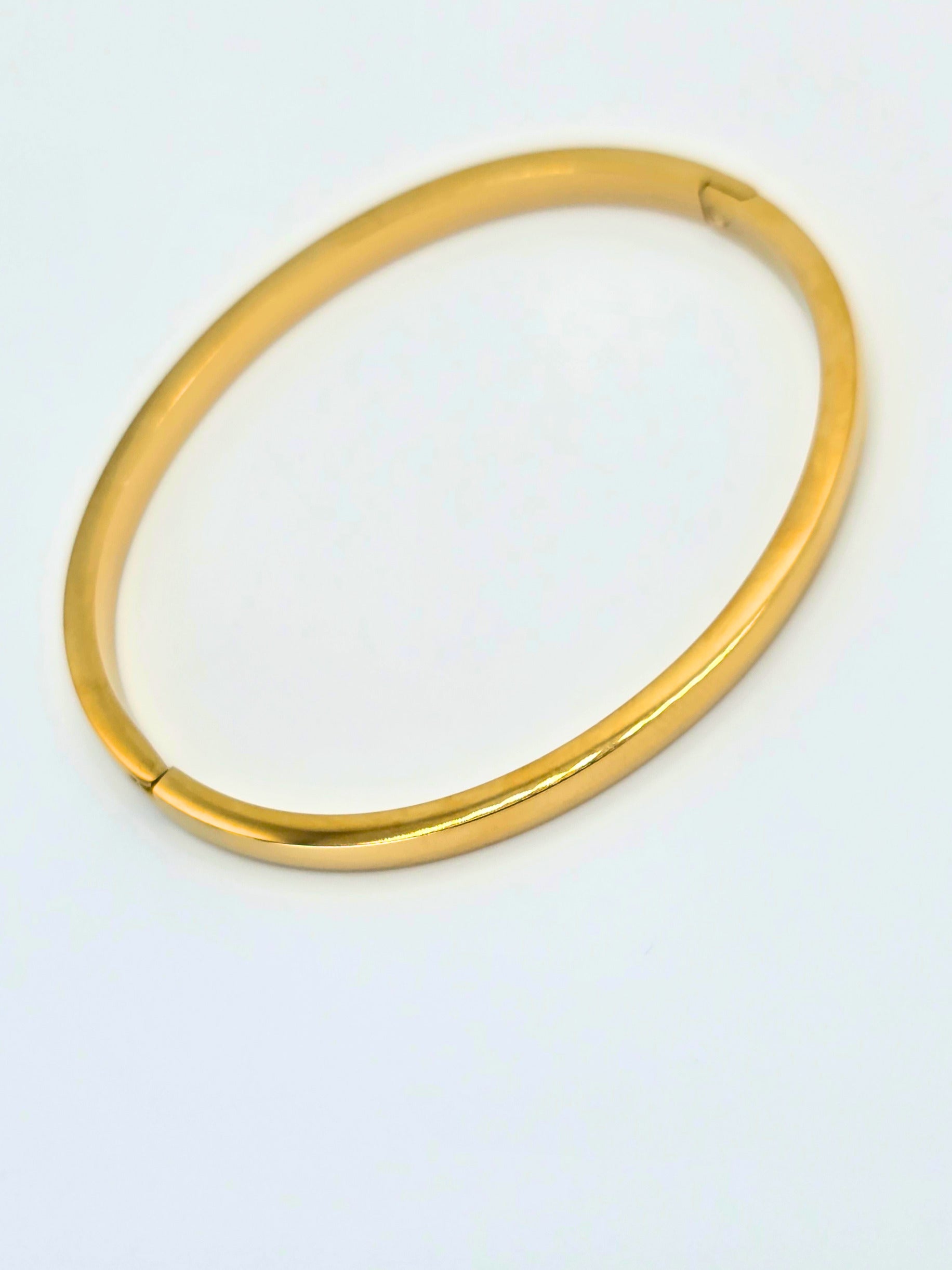 Rose luxe Minimalist Gold Bangle Bracelet – Sleek Luxe Statement Bracelet