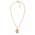 Gold Sunburst Locket Necklace – Elegant Pendant Chain | Rosé Luxe Jewelry