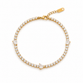 Rosé Luxe Gold Tennis Bracelet – Sparkling Crystal Elegance