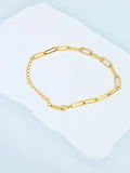 Rosé Luxe Gold Link Crystal Bracelet