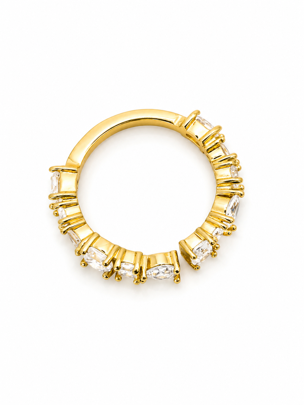 Rosé luxe Gold Multi Stone Crown Ring – Elegant Luxe Statement Ring