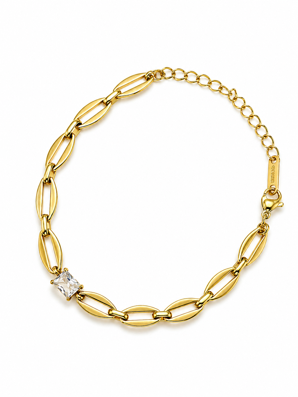 Rosé Luxe Crystal Link Gold Bracelet