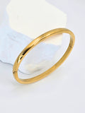 Rose luxe Minimalist Gold Bangle Bracelet – Sleek Luxe Statement Bracelet